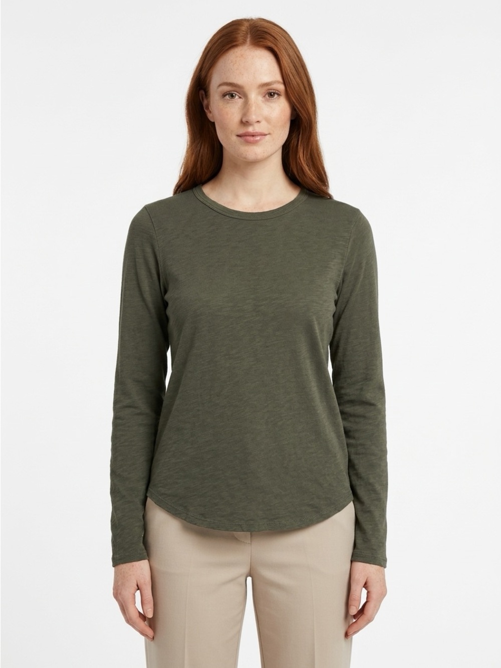 t.la Anthropologie Slub Knit Crewneck Tee Cotton Modal Heather Charcoal Size L